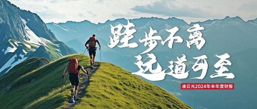 跬步不离，远道可至 | 凌云光2024年半年报